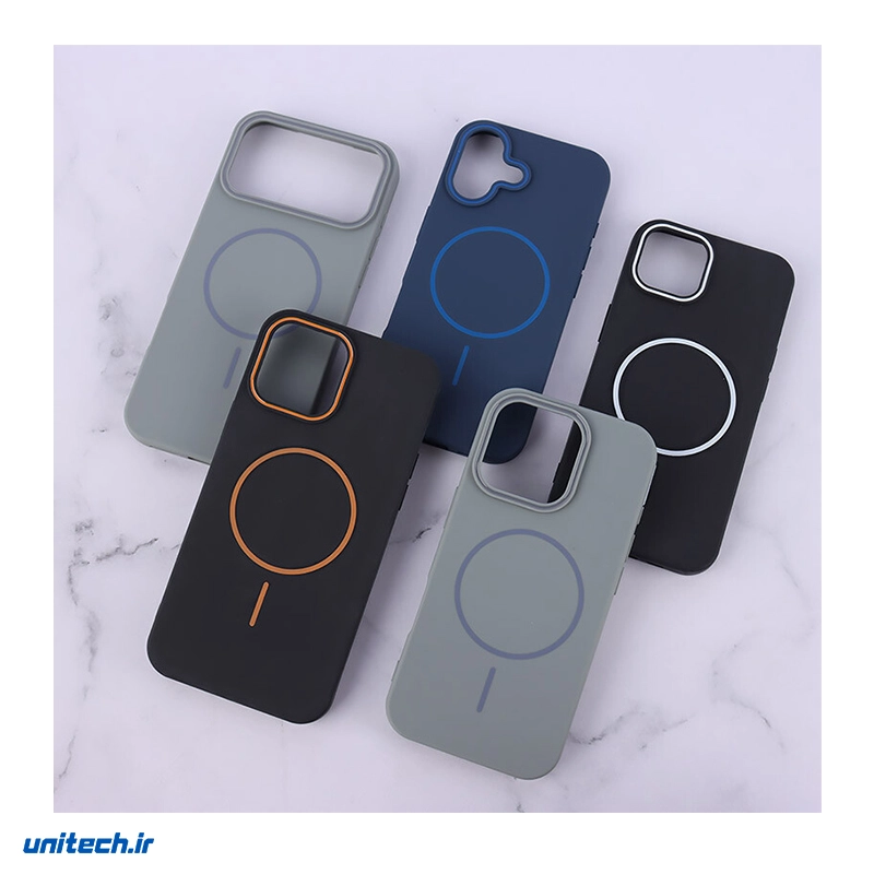 قاب چرمی مگ سیف دور محافظ رنگی مناسب گوشی iphone 171